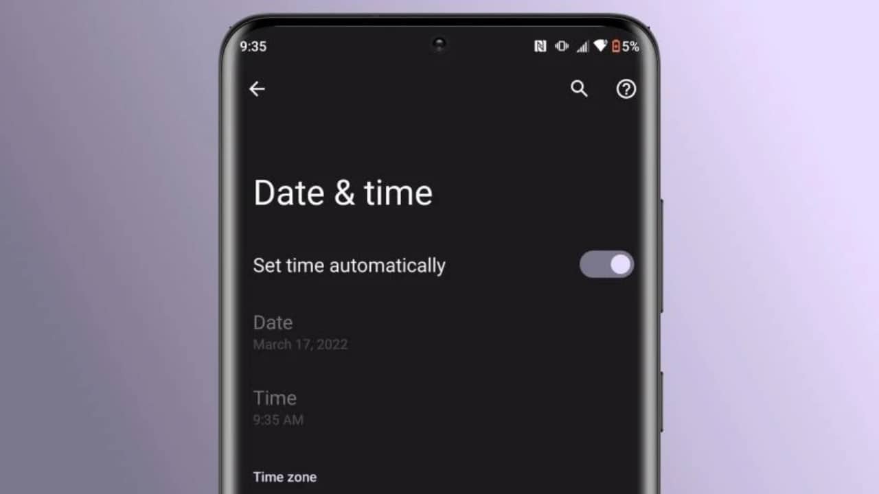 Correct Date and Time Settings